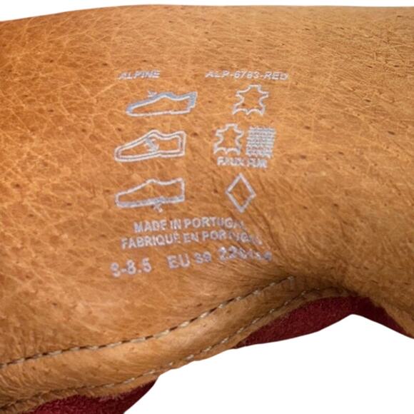 Taos Alpine Red Leather Hiker Boots Ankle Booties Comfort US 8.5 EU 39 - Picture 8 of 11